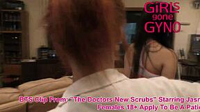 Blaire celeste's sfw hooters exam bts with toys. Nonnude gyno testing backstage blooper celebration reup.