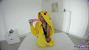 hey, check out nicole love's vr tight pussy dildo play 😍