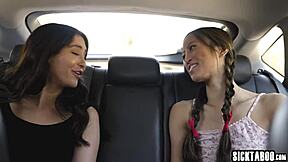 Petite teen Jane Wilde licks and kisses horny MILF Kenna James