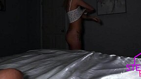 Sharing bed leads to hot stepsis cowgirl riding my cock pov