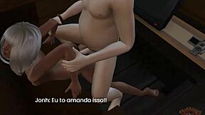 Episode 2 young virgin surrenders to old man as naughty student takes director in PT-BR RPG visual novel