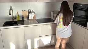 i caught stepsis masturbating then fucked her tight pussy creampie