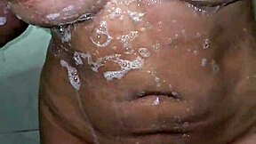 hot latina milf mom squirts hard in bathroom with toys