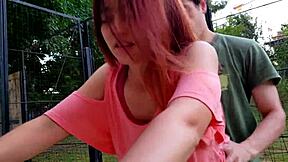 Intimate Deepthroat and Rough Sex in the Park with My Lover