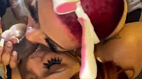 Liyah and friend stretch that carrot cock so good 😏