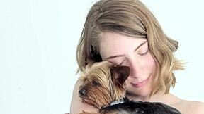 hot naked blonde gets bent over for doggystyle fun