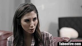 why does the grieving skinny brunette teen get fucked hard by a stranger's monster cock