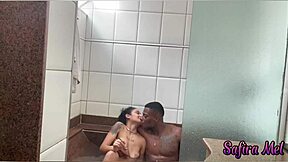 Hey, can't we just enjoy the hydro in the bathroom with this latina teen?