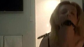 stranger calls sexy blonde chastity-eve to blindfold and fuck in hotel