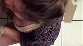 True Amateur Brunette Friend Gives Perfect Blowjob In Bath Outdoors!