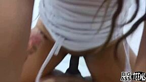 while stepmother rides my cock in her room for anal