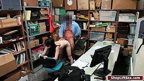 sexy shoplifter fucks officer for freedom in doggystyle reality