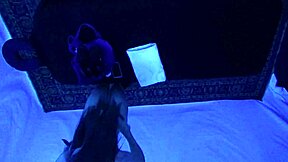 gigi breeze relaxes with a blacklight massage session