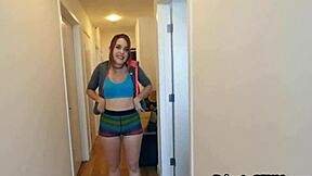 spanish cutie from next door sucks my dick in homemade interracial