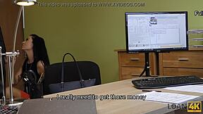 i'm a sexy brunette ready for anything to get the loan money