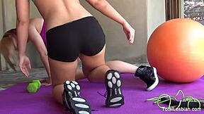 Blonde Babe Sweats Hard Before Intense Fucking Session