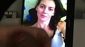 Cumtribute for Anytochka with big tits and handjob.