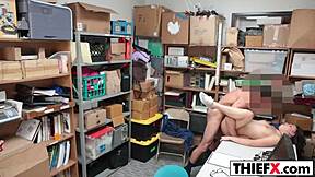 Wow! Thief Caught and Punished with Monster Cock in Office Trouble!