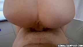 Dani Blu's Little Tight Ass Bent Over In Doggystyle Action