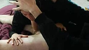 Feeding my cock to sasy and shooting my load straight into her mouth