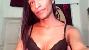 Ebony trans woman performs oral on her partner