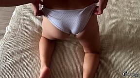 Fuck my cute girlfriend doggystyle in our homemade setup