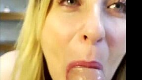 intense pov blowjob from petite blonde teen to her lucky stepdad