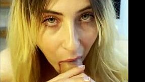 intense pov blowjob from petite blonde teen to her lucky stepdad