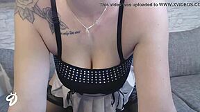 Minirock dress and sexy lingerie ripped in wild striptease