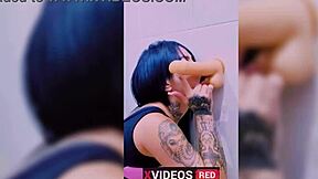 I train my big Brazilian ass in the gym with a huge dick.