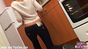 I'm just a petite tomboy rocking tight jeans! 👖