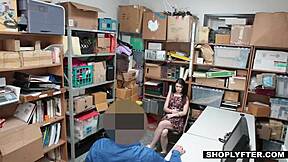 Confused teen 18+ shoplifter says, 'let security guard fuck me bent over'