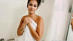 Step Bro Fiercely Bangs Devyn Hearts' Shaved Pussy with Monster Cock!