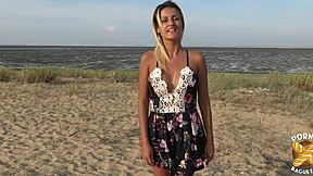 lylou, this blonde european babe with big tits, suddenly craves hard sex and gets it on with amateurs