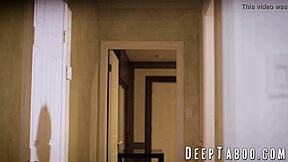 teen with big natural tits riding black step cousin's cock hard