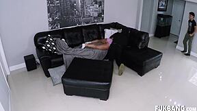 Karlee Grey fucks black guy to toughen her boyfriend.