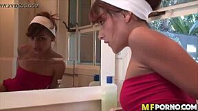 Freaky Latina Valerie Rios loves solo play with her toys