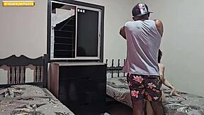 i was fucking my naughty maid when my wife caught me