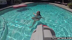 Watch Nina North Squirt All Over Those Big Tits in Hardcore Action!