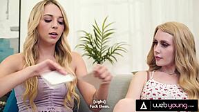 pretty lily larimar licks bestie after college rejection 😘