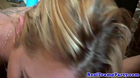 At the real party, amateur teens dive into a hardcore threeway