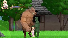 I can't believe this anime disaster with the monster cock rubbing my pussy