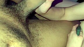 Teen girl gives handjob to big black cock and wins