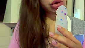 i'm horny in the kitchen, masturbating wet for the party