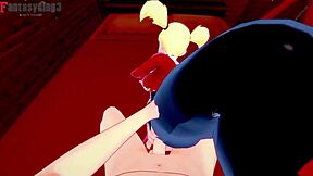 Harley quinn feels intense pleasure in pov missionary fuck