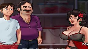 i won strip poker in summertime saga and ripped her clothes