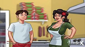 i won strip poker in summertime saga and ripped her clothes