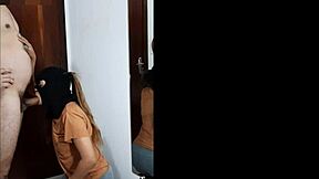 housewife sucked his BIG COCK with care