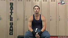 brunette teen's pierced tits covered in huge cumshot