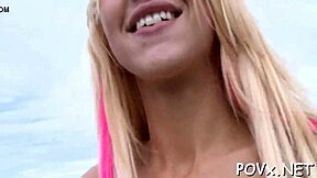 Tight teen pussy grips hard cock with long nails in intense pov fuck